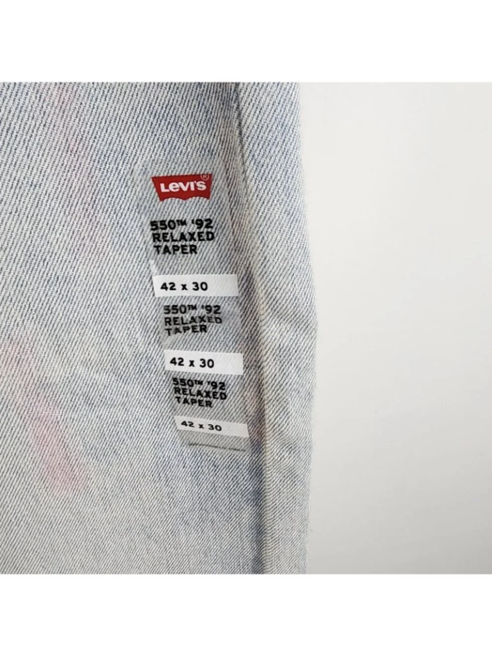 Levis 550 '92 Relaxed Taper Mens 42x30 Jeans Marker Stained Distressed New